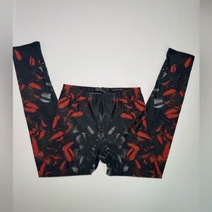 All Saints Spitalfields Opium Leggings Red/Black size 2